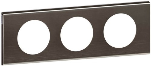 Рамка универсальная Legrand Celiane Corian 3-м. металл чёрный никель картинка